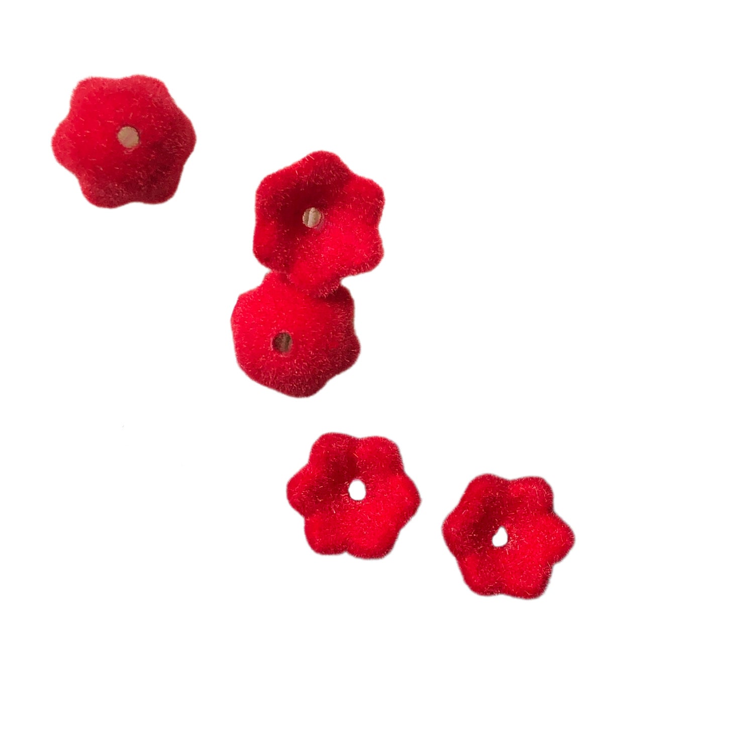 Wholesale 10PCS Flocked Colorful Lily of The Valley Beads